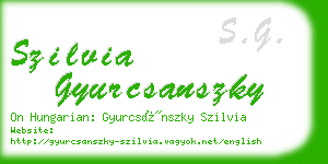 szilvia gyurcsanszky business card